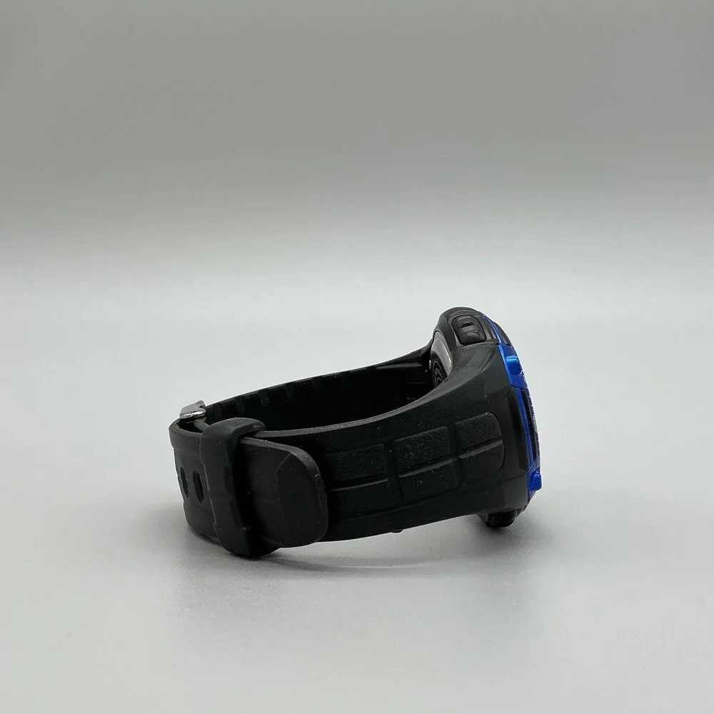 Armitron Pro Sport Mens Watch 45mm Digital Black Blue 165FT WR Day Date Chrono